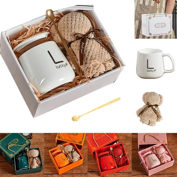 Exquisite Mug With 3-piece Gift Set