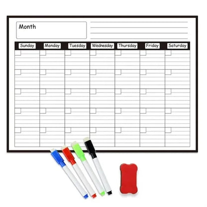 Fridge Magnetic Dry Erase Whiteboard Calendar