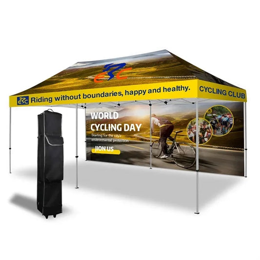 10' X 20' Hex Aluminum Frame Tent with Canopy And Back Wall