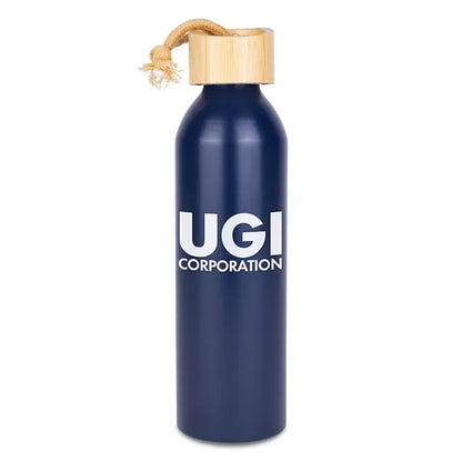 Meriden Sustainable Aluminum Bottle with Bamboo Lid &Cotton