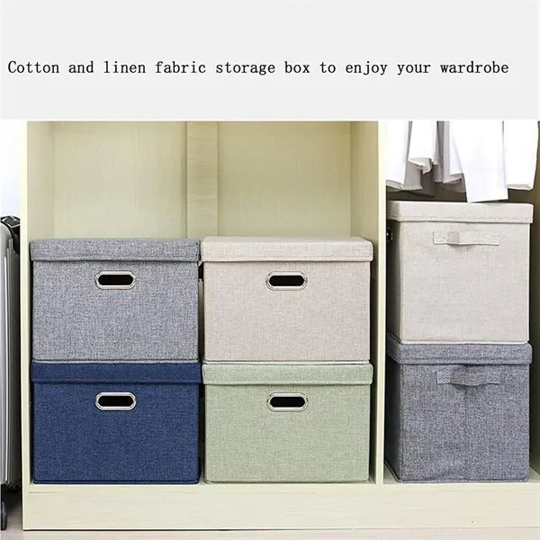 Foldable Closet Storage Box with Lid