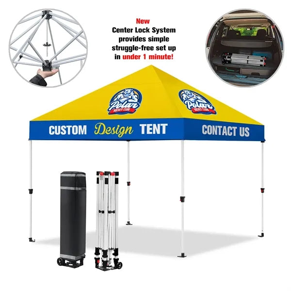 10' X 10' Pop Up Tent Kit w/Steel Frame (Sublimation Canopy)