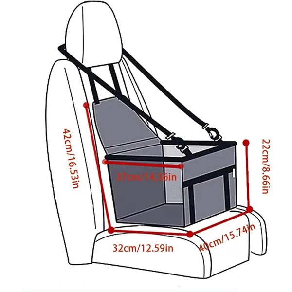 Detachable Car Travel Pet Bed Seat