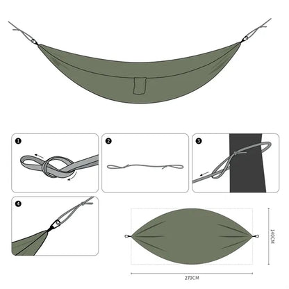 Durable Foldable Camping Hammock For 2 Persons