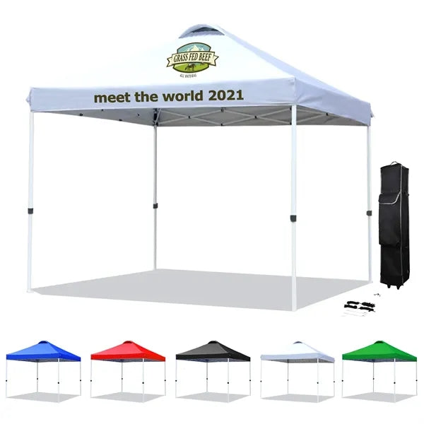 10' Pop Up Tent 600D Polyester With Vented Canopy
