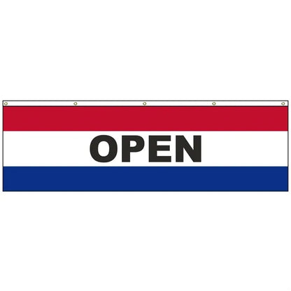 Open 3' x 10' Message Flag with Heading and Grommets