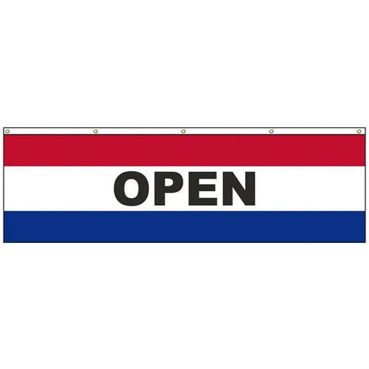Open 3' x 10' Message Flag with Heading and Grommets