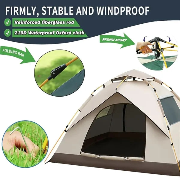 2-3 Persons Automatic Quick Opening Camping Tent