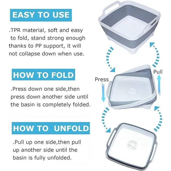 Collapsible Dish Basin