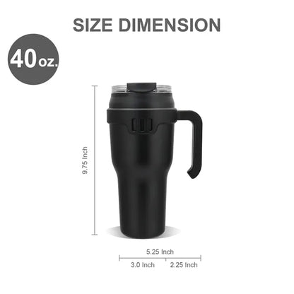 40 oz. Stainless Vacuum Insulated Mug w/ Handle, Straw & Lid