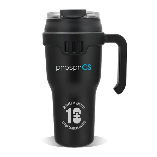 40 oz. Stainless Vacuum Insulated Mug w/ Handle, Straw & Lid