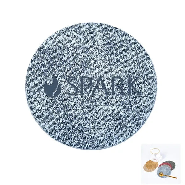 Vintage Style Round Leather Coasters