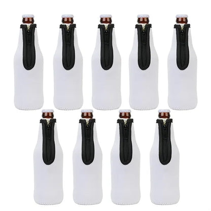 Neoprene Zipper Beer Bottle Insulator