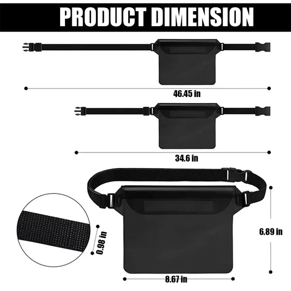 Outdoor waterproof waist phone bag