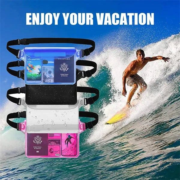 Outdoor waterproof waist phone bag