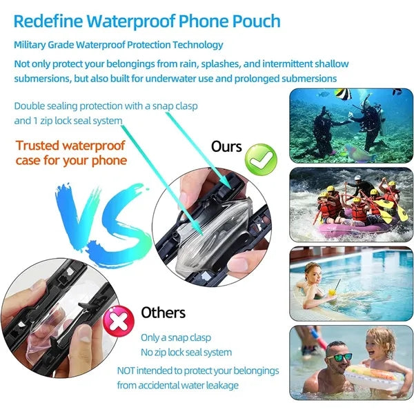 Outdoor waterproof waist phone bag
