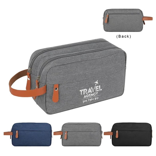 Heathered Travel Toiletry Bag ( 10'' x 4'' x 6'' )