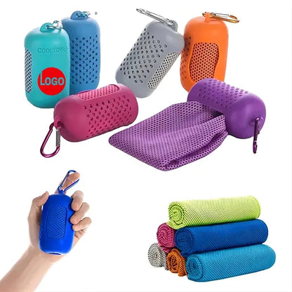 Quick Drying Ice Towel  With Hanging Silicone Case