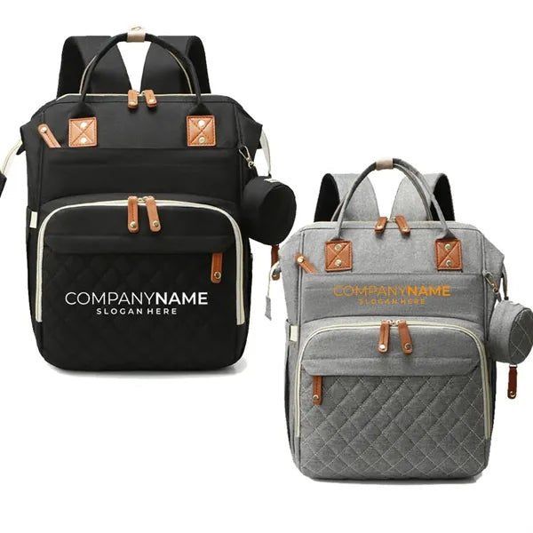 Mommy Feeding Bottle Backpack Diaper Bag with Charging Port