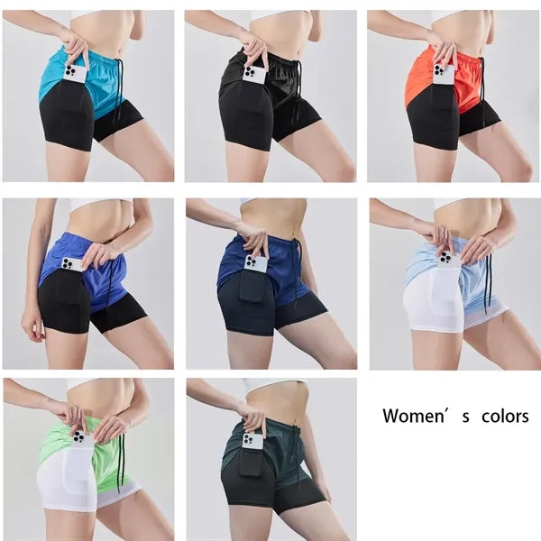 Women's Men's Quick-drying Fitness Running Sport Shorts