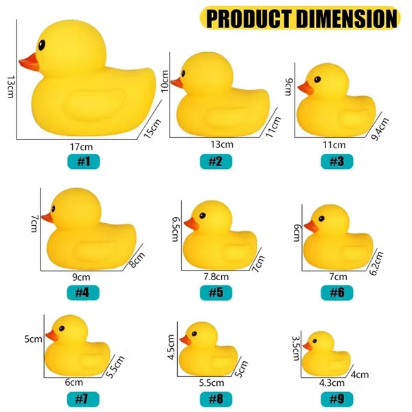 Yellow Rubber Ducks With 9 Sizes Combinable Available