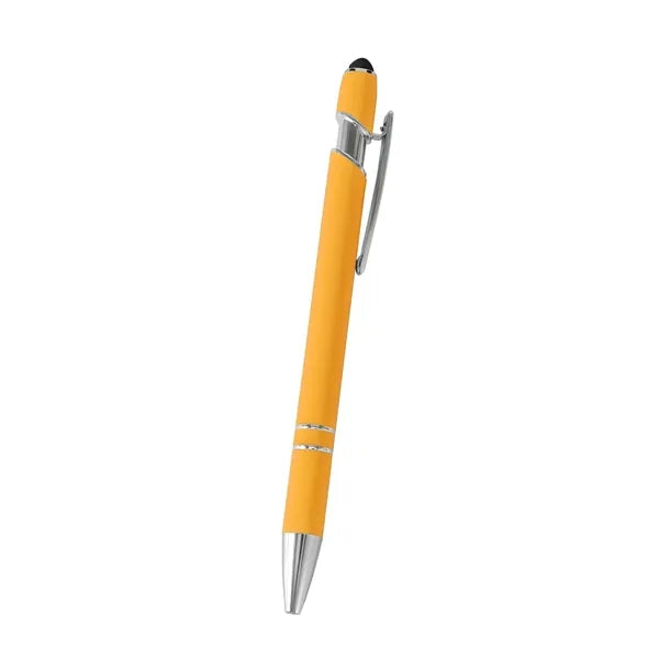 Soft Touch Ballpoint Pen With Stylus Tip