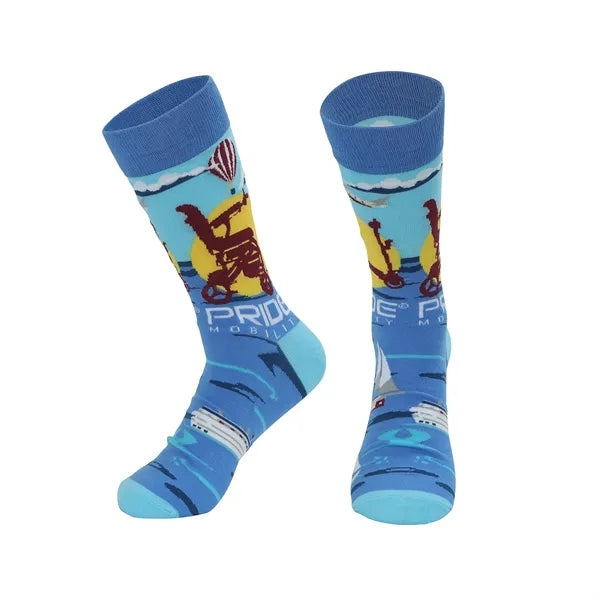 Custom Knitted Jacquard Crew Dress Socks - 168 needle