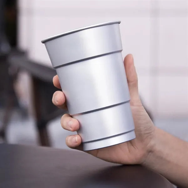 MOQ 100 pcs 16 Oz Stadium Aluminum Cup