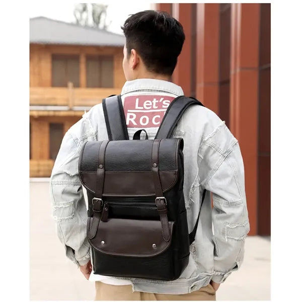 Stylish Waterproof Leather Backpack