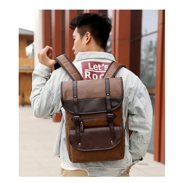 Stylish Waterproof Leather Backpack