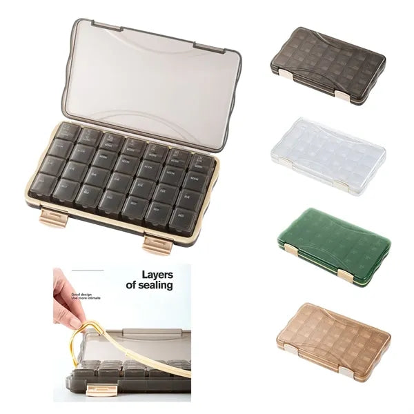 Travel Medicine Pill Organizer 28 Days
