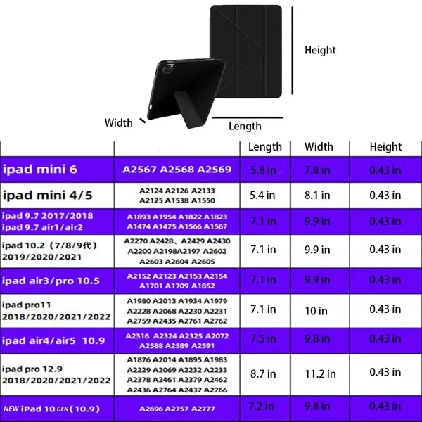IPad Case 10th Generation Auto Wake/Sleep with Pencil Holder