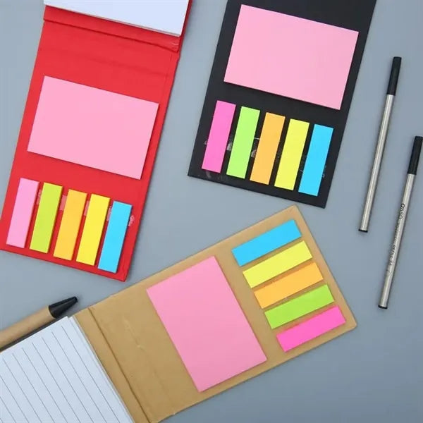 Three-Dimensional Kraft Paper Coil Sticky Note Set with Pen