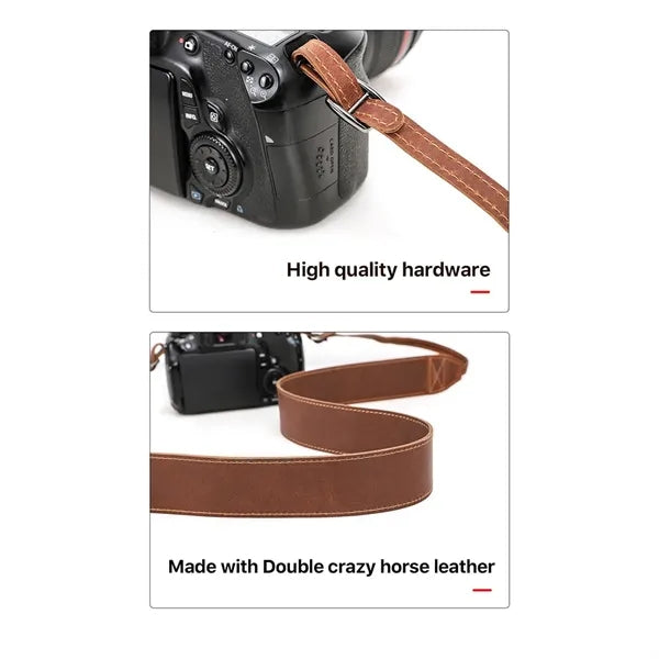 Vintage Genuine Leather Camera Shoulder Neck Strap Belt