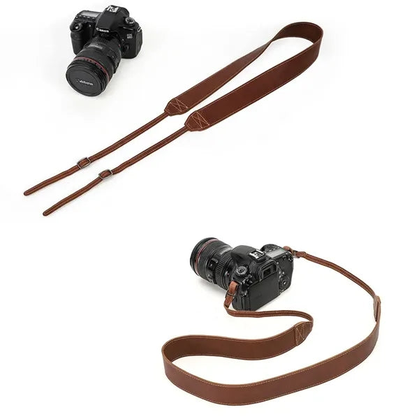 Vintage Genuine Leather Camera Shoulder Neck Strap Belt