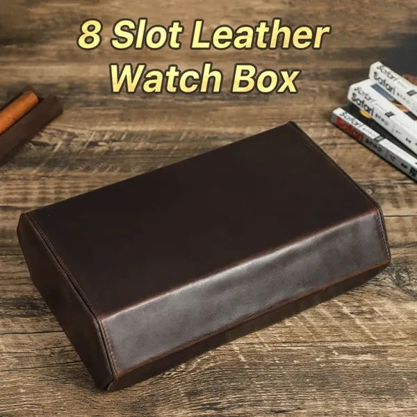 Removable Genuine Leather Case for 8 Pcs Watches