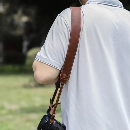 Vintage Genuine Leather Camera Shoulder Neck Strap Belt