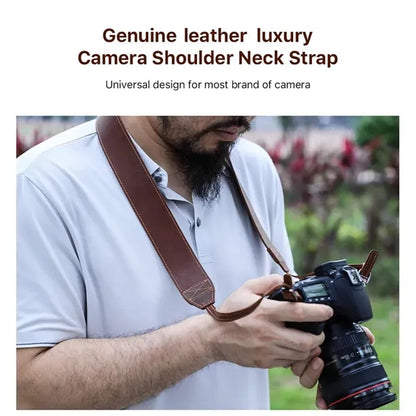 Vintage Genuine Leather Camera Shoulder Neck Strap Belt
