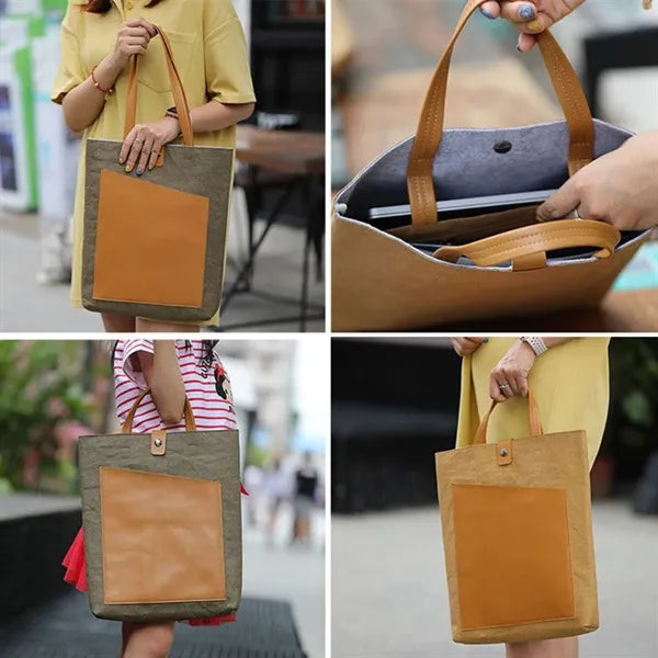 Recycled Eco-friendly Laptop Tote Bag Briefcase with Handle