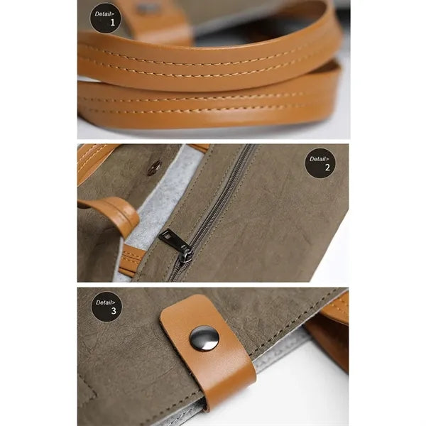 Recycled Eco-friendly Laptop Tote Bag Briefcase with Handle