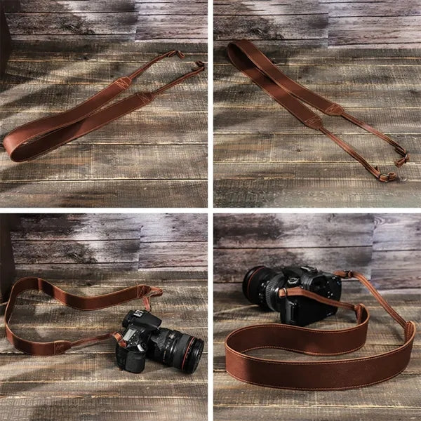 Vintage Genuine Leather Camera Shoulder Neck Strap Belt