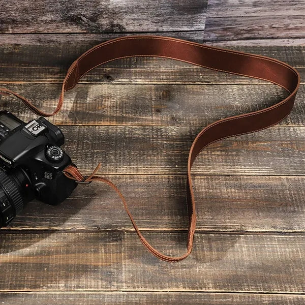 Vintage Genuine Leather Camera Shoulder Neck Strap Belt