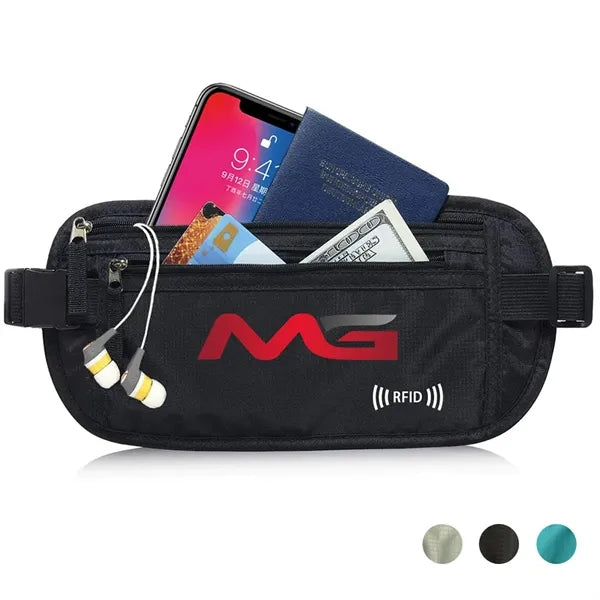 Rfid Money Belt Passport Holder