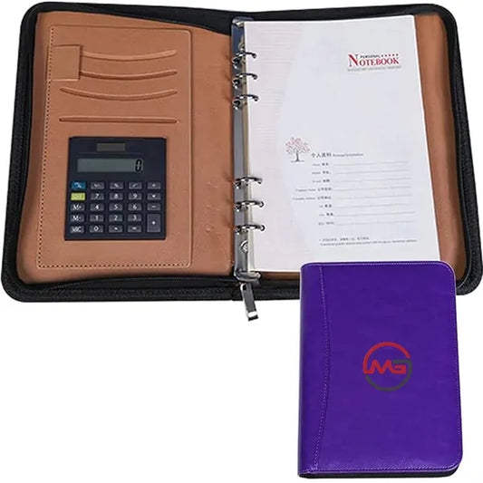 Leather Binder For A5 With Calculator