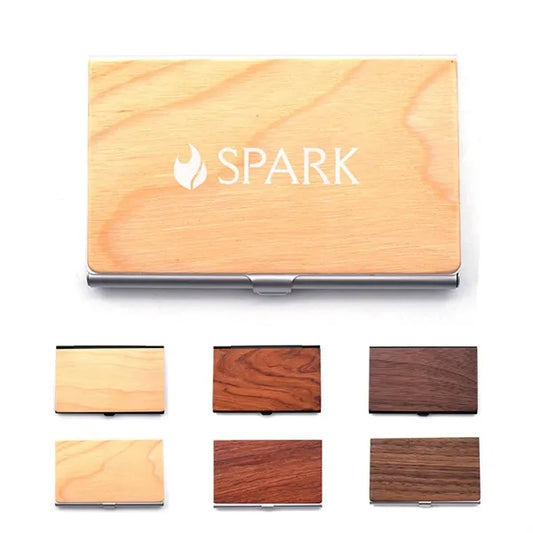 Wood and Aluminum Card Holder