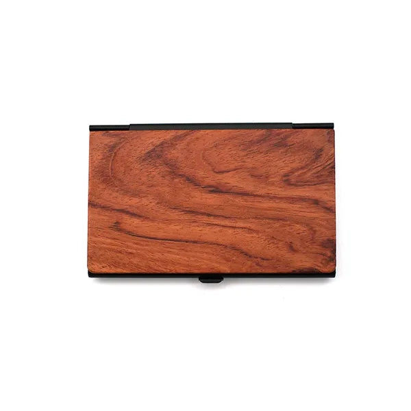 Wood and Aluminum Card Holder
