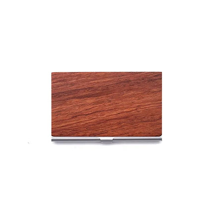 Wood and Aluminum Card Holder