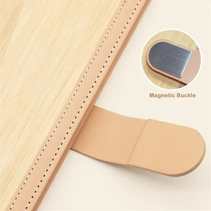 A5 Bamboo PU Leather Notebook