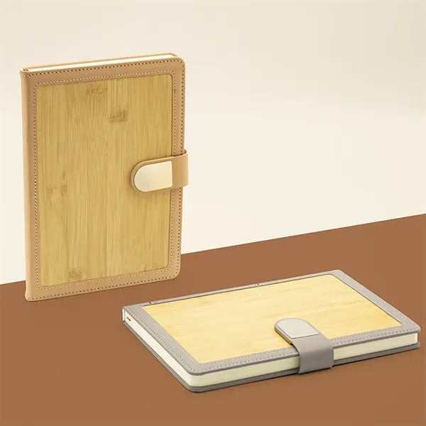 A5 Bamboo PU Leather Notebook
