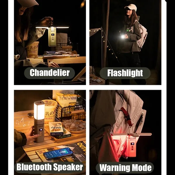 Portable Outdoor Bluetooth Speaker with Camping Light